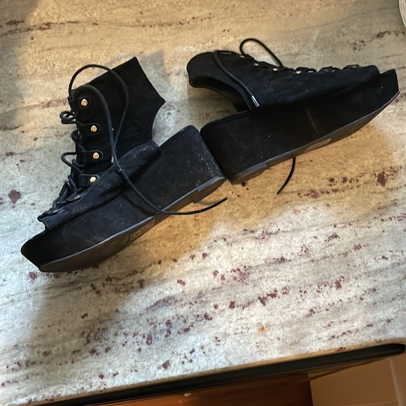 Top Shop Laceup Platform Wedge - Picture 4 of 7